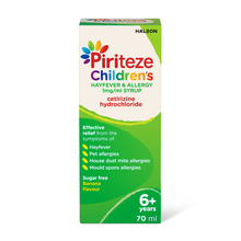 Piriteze Children's Hayfever & Allergy Relief 6+ Syrup 70ml