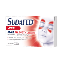 Sudafed Sinus Max Strength 16 Capsules