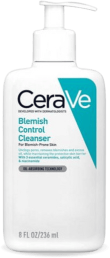 CeraVe Blemish Control Cleanser 237ml — Salicylic Acid Acne Face Wash with Ceramides