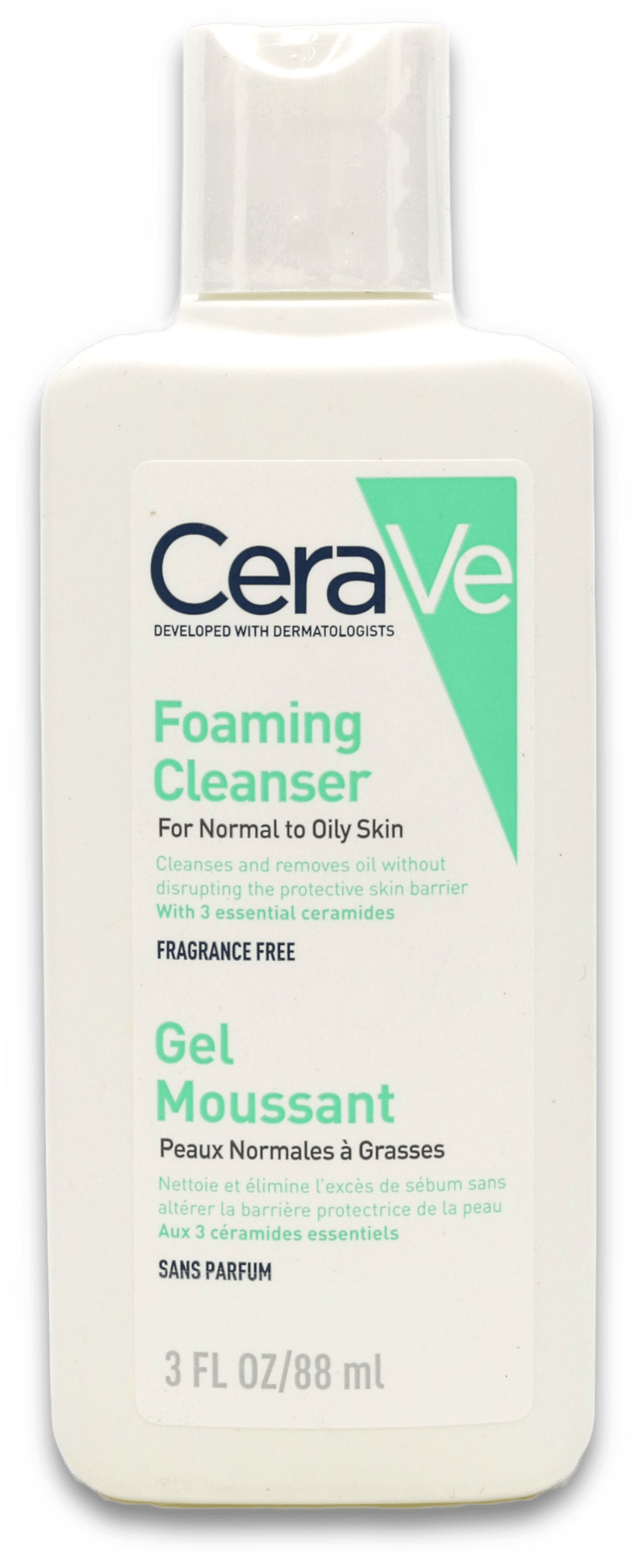 CeraVe Foaming Cleanser 88ml — Foaming Face Wash for Normal to Oily Skin