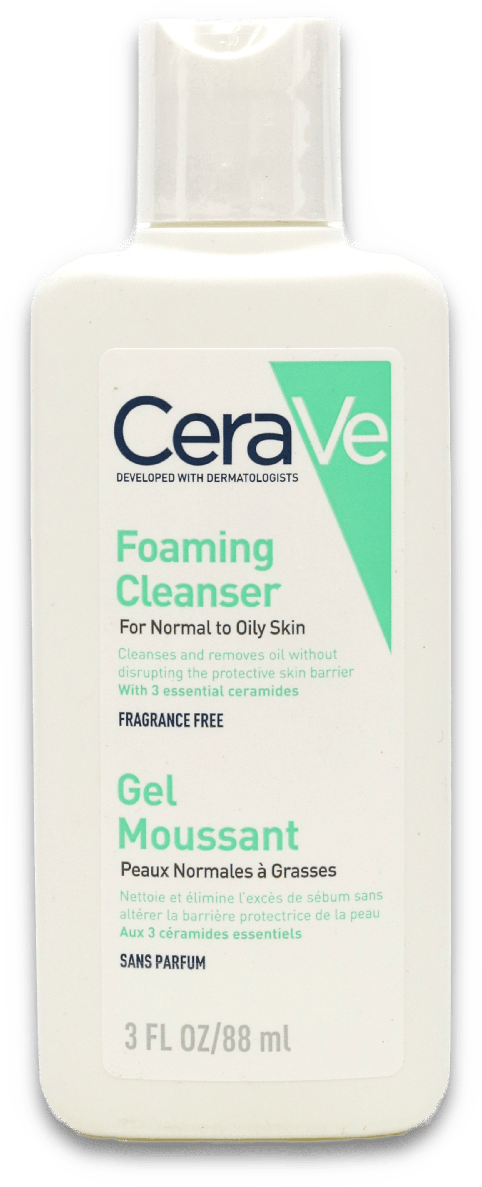 CeraVe Foaming Cleanser 88ml — Foaming Face Wash for Normal to Oily Skin