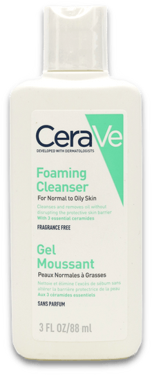 CeraVe Foaming Cleanser 88ml — Foaming Face Wash for Normal to Oily Skin