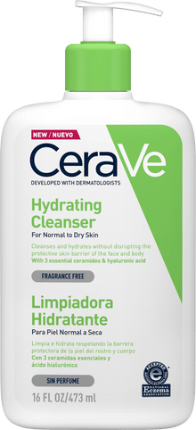 CeraVe Hydrating Cleanser 562ml — Gentle Non-Foaming Face Wash for Normal to Dry Skin