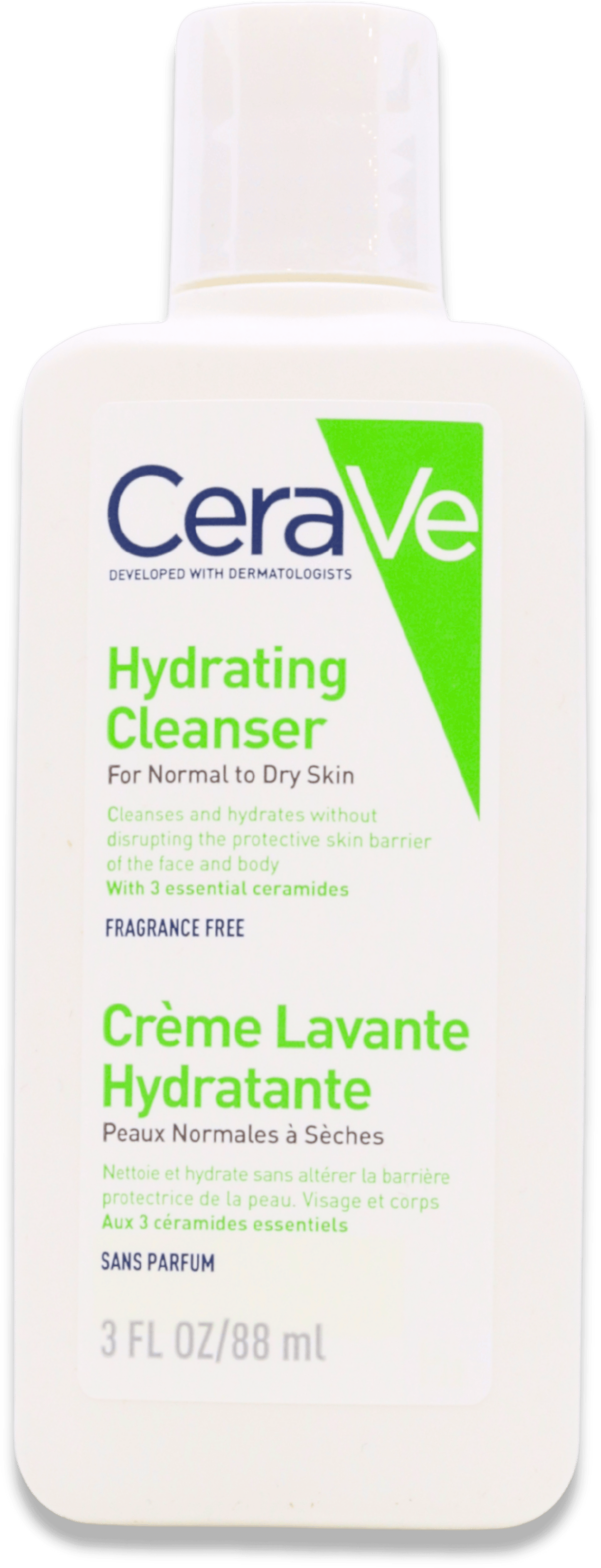 CeraVe Hydrating Cleanser 88ml — Gentle Non-Foaming Face Wash for Normal to Dry Skin
