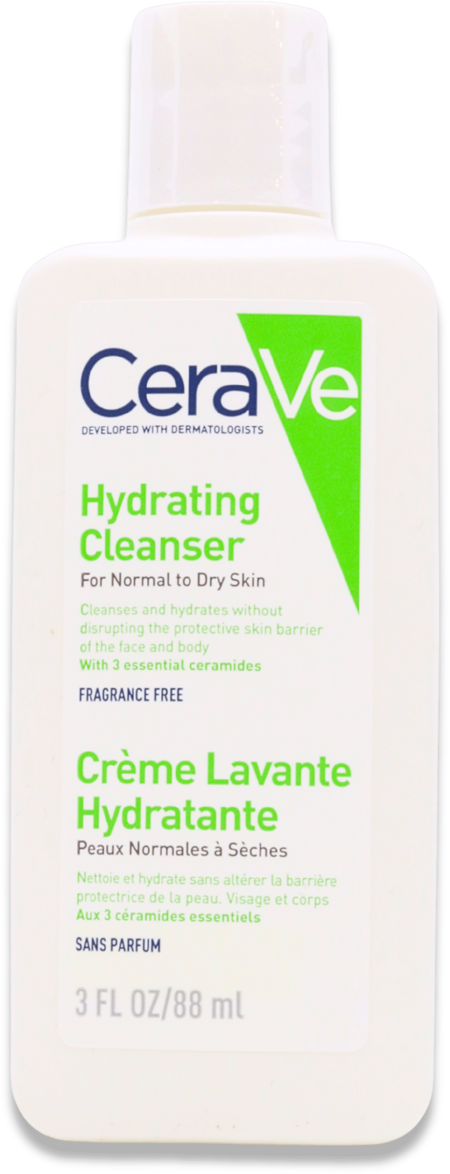 CeraVe Hydrating Cleanser 88ml — Gentle Non-Foaming Face Wash for Normal to Dry Skin