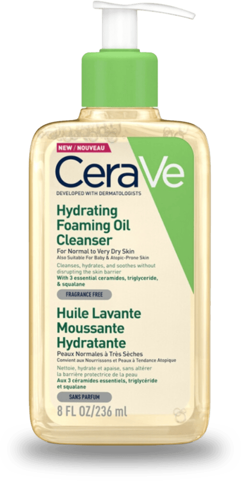 CeraVe Hydrating Oil Cleanser 236ml — Nourishing Facial Oil Cleanser for Dry Skin