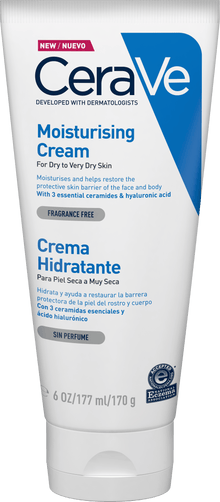 CeraVe Moisturising Cream 562ml — Rich Face & Body Cream for Dry to Very Dry Skin