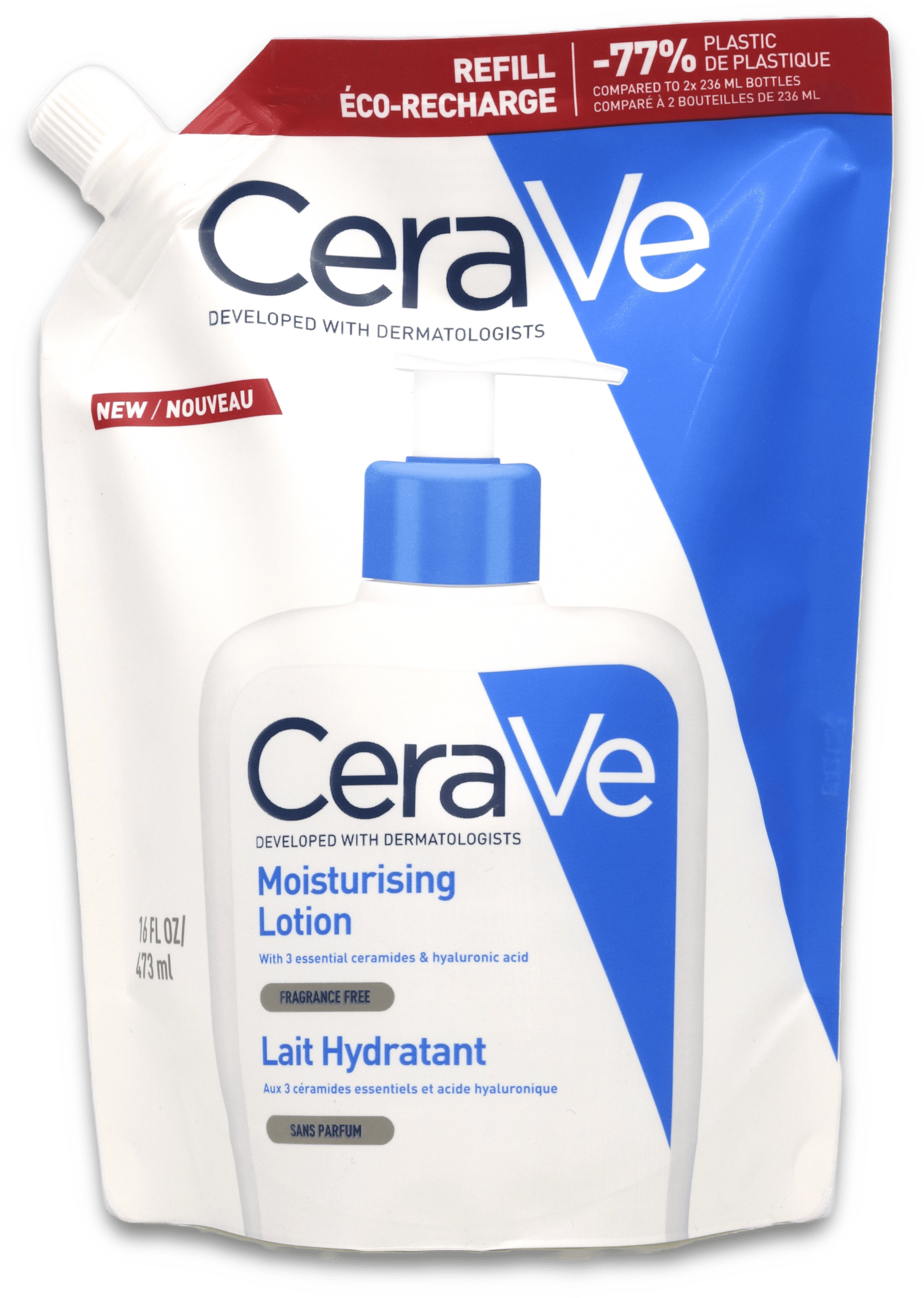 CeraVe Moisturising Lotion Refill 473ml — Refill Pouch for CeraVe Moisturising Lotion