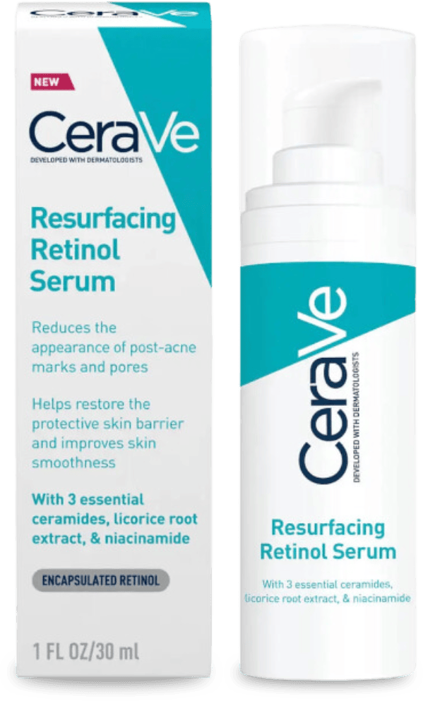 CeraVe Resurfacing Retinol Serum 30ml — Encapsulated Retinol Serum for Post-Blemish Marks