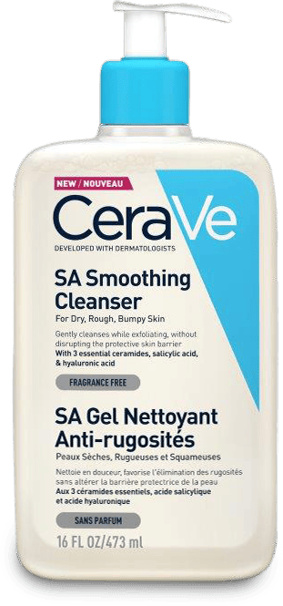 CeraVe SA Smoothing Cleanser 562ml — Exfoliating Body Wash with Salicylic Acid