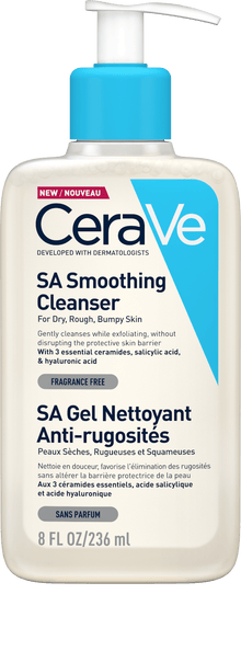 CeraVe SA Smoothing Cleanser 236ml — Exfoliating Body Wash with Salicylic Acid