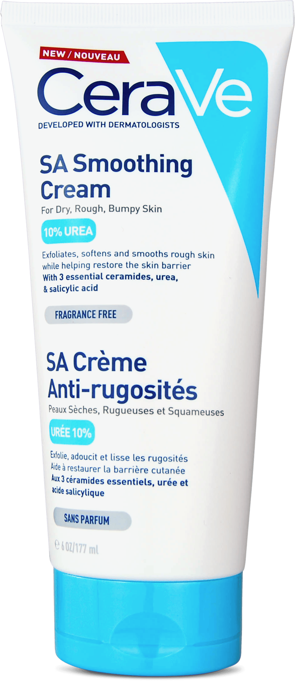 CeraVe SA Smoothing Cream 177g — Body Cream with Salicylic Acid for Rough, Bumpy Skin