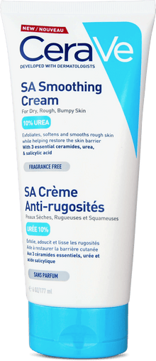 CeraVe SA Smoothing Cream 177g — Body Cream with Salicylic Acid for Rough, Bumpy Skin